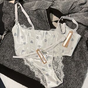 Skims - Heart-Patterned Lingerie Set